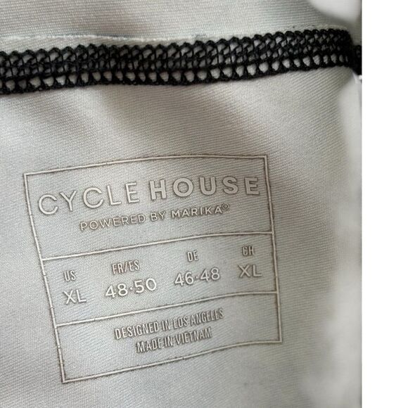 Cycle house By Marika black & white biker Bermuda spandex shorts size XL - Picture 5 of 5